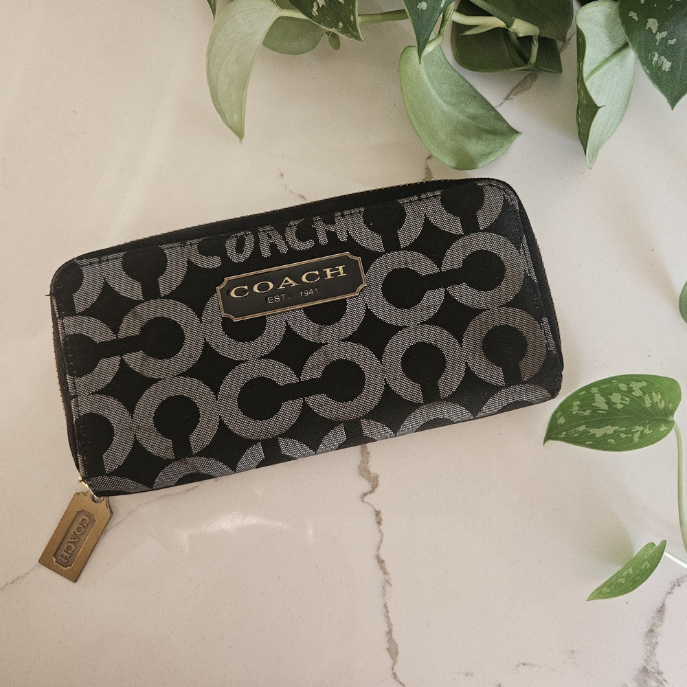 Coach Black and Gray Wallet